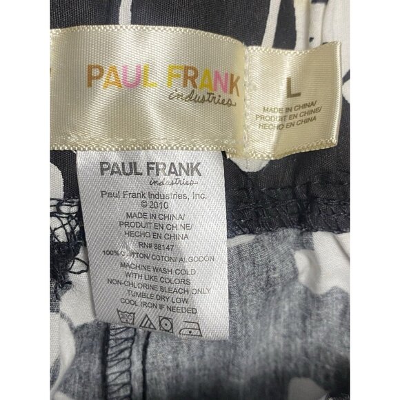 Y2K Paul Frank Pajama Pants - Skurvy Skull & Crossbones Monkey - Women's L - NWO - Picture 5 of 6